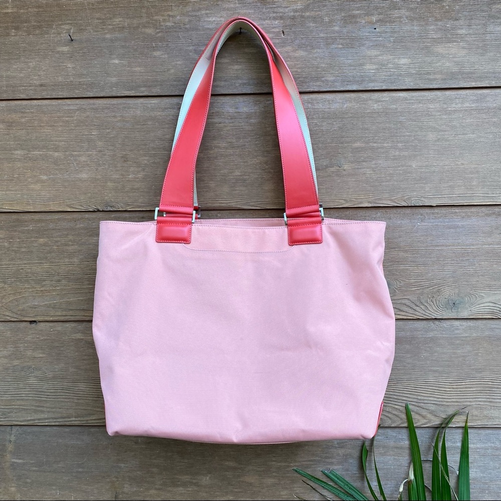 Tumi Peach Nylon Travel Tote Bag